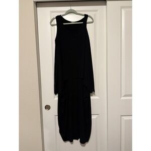 alembika dress Black Sleeveless Maxi Midi Size 5‎ US 10-12 Loganlook Minimalist